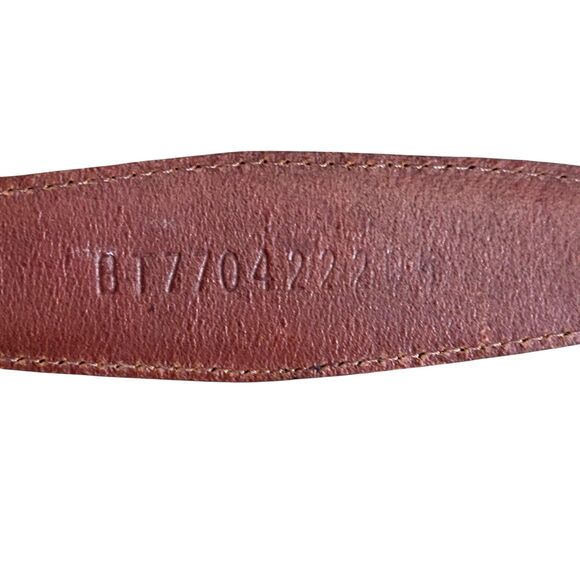 Fossil Leather Belt Women Neutral Tan Size XL Silverplated Santa Fe Style - Picture 12 of 13